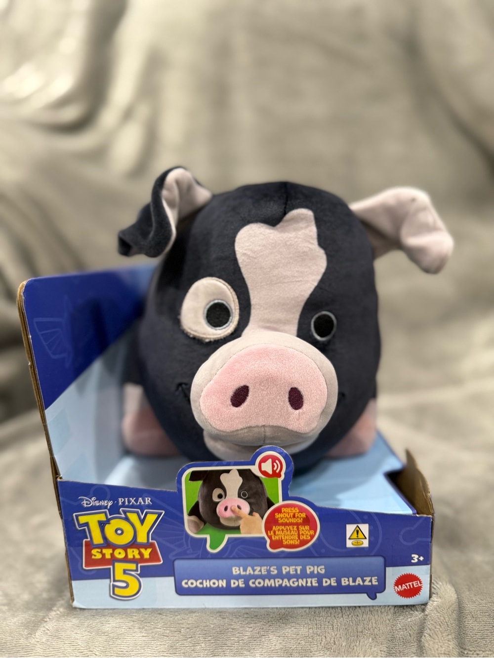 Mattel Toy Story 5 Blaze Pet Pig Plush - Black and Pink